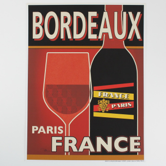 Плакат - постер винтажный Bordeaux France Paris