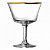 Бокал для коктейлей retro gold rim fizz