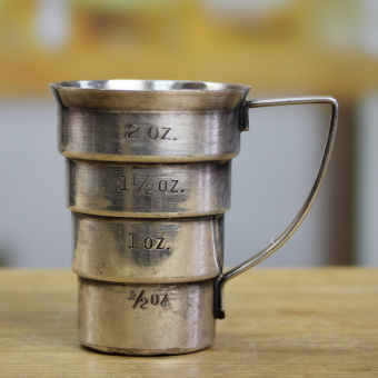 Посеребренный винтажный джиггер Napier 1950-е